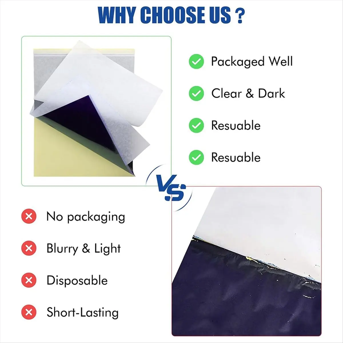 【TODAY-BUY】Tattoo Stencil Paper 40 Sheets Transfer Paper Thermal Stencil Paper A4 Size Stencil Paper for Tattooing Printer