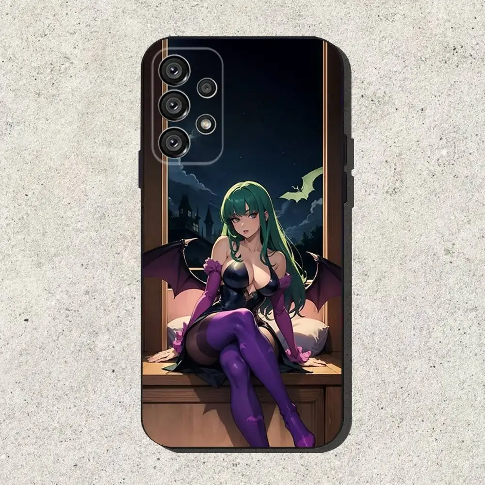 M-모리건 A-엔슬랜드 폰 케이스 삼성 S25, S24, S21, S22, S23, S30, 울트라, S20, 플러스, Fe, 라이트, 노트, 10, 9, 5G 블랙 커버