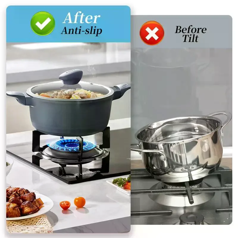 1pcs Gas Stove Support Stand, Stainless Steel Stand, Camping Iron Stove Ring, Heat Diffuser, Small Pot Stand, Kitchen Cooking