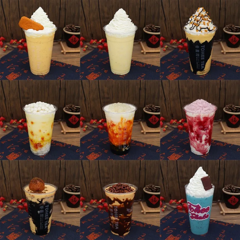 Simulation winter star brewed Thai milk tea model drink smoothie cup shaved ice cream food mold