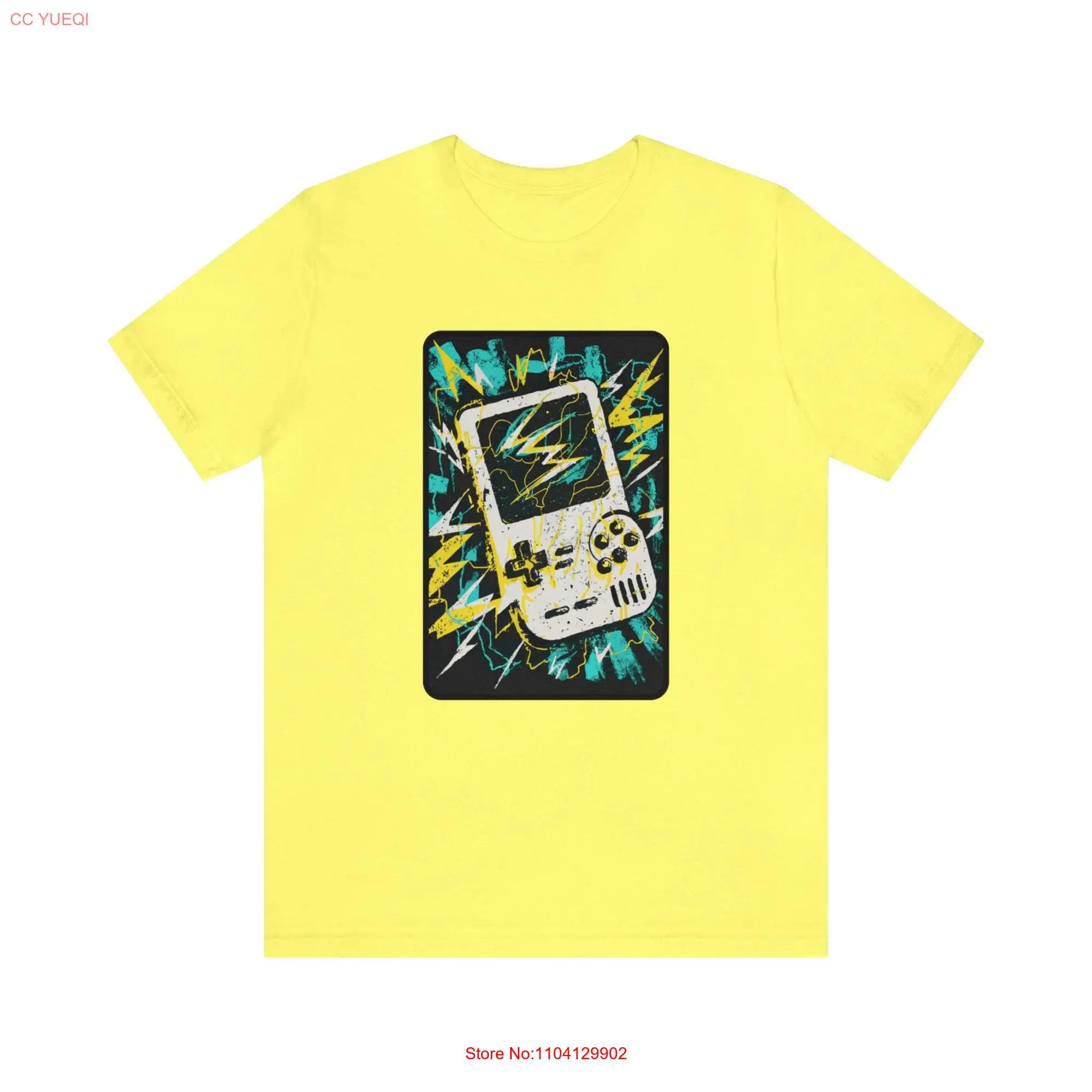 Static Yellow Jersey  T Shirt shocking electric power lighting electricity handheld powered long or short sleeves