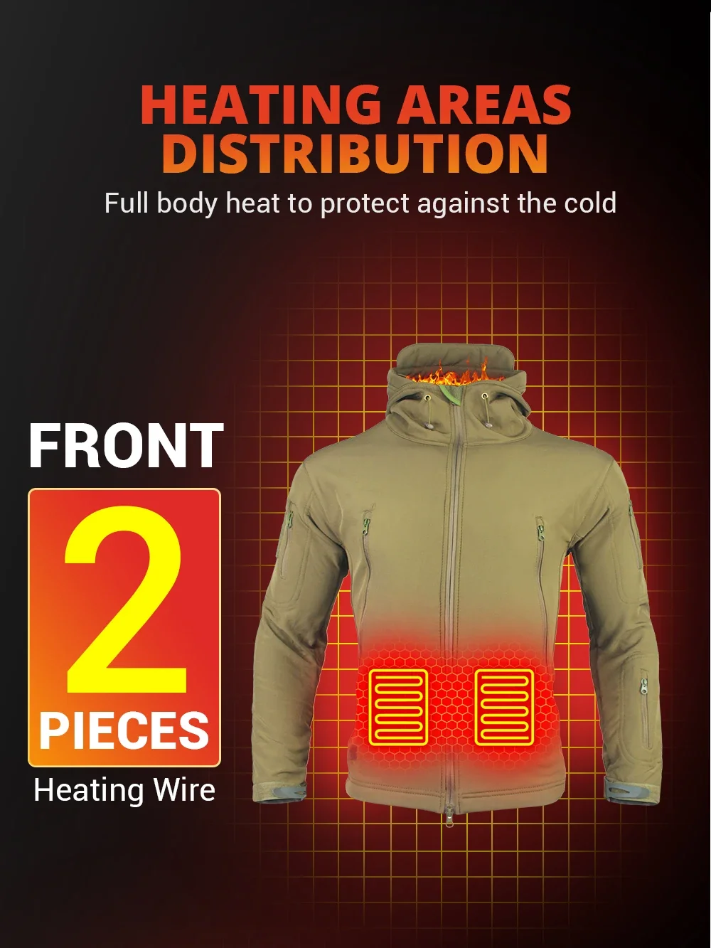 7-zone USB heating jacket for men's and women's waterproof winter warm electric washing jacket for warmth men's winter jacket 12 S55bbcee608274a879877fd4a9360b0e71