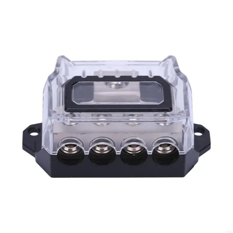 Low Profile Car Ground Block Metal Housing with Clear Top Cover for Secure Screw Clamp Ground Wire Layouts Projects New
