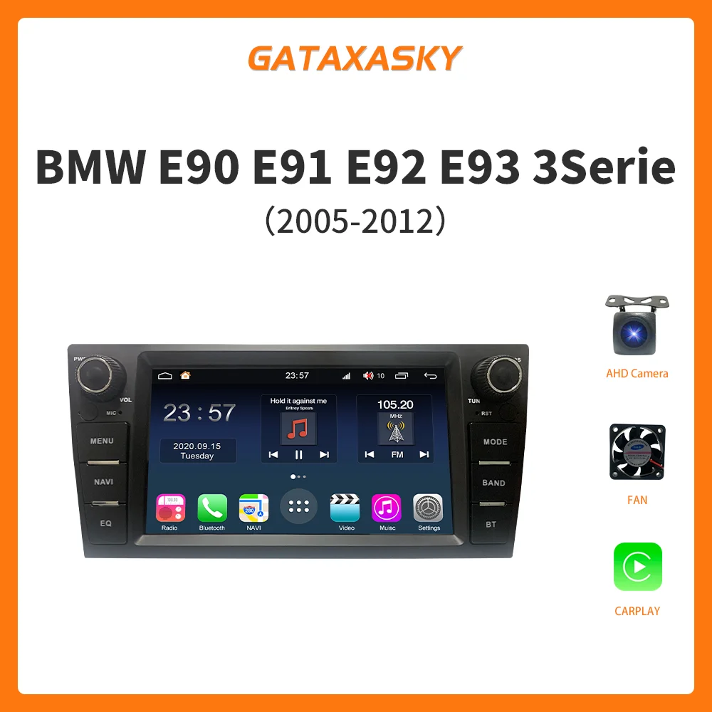 GATAXASKY 8'' Car Android Radio For BMW 3 Series E90/E91/E92/E93 2005-2012 Multimedia Player CarPlay AUTO SWC GPS Navigation