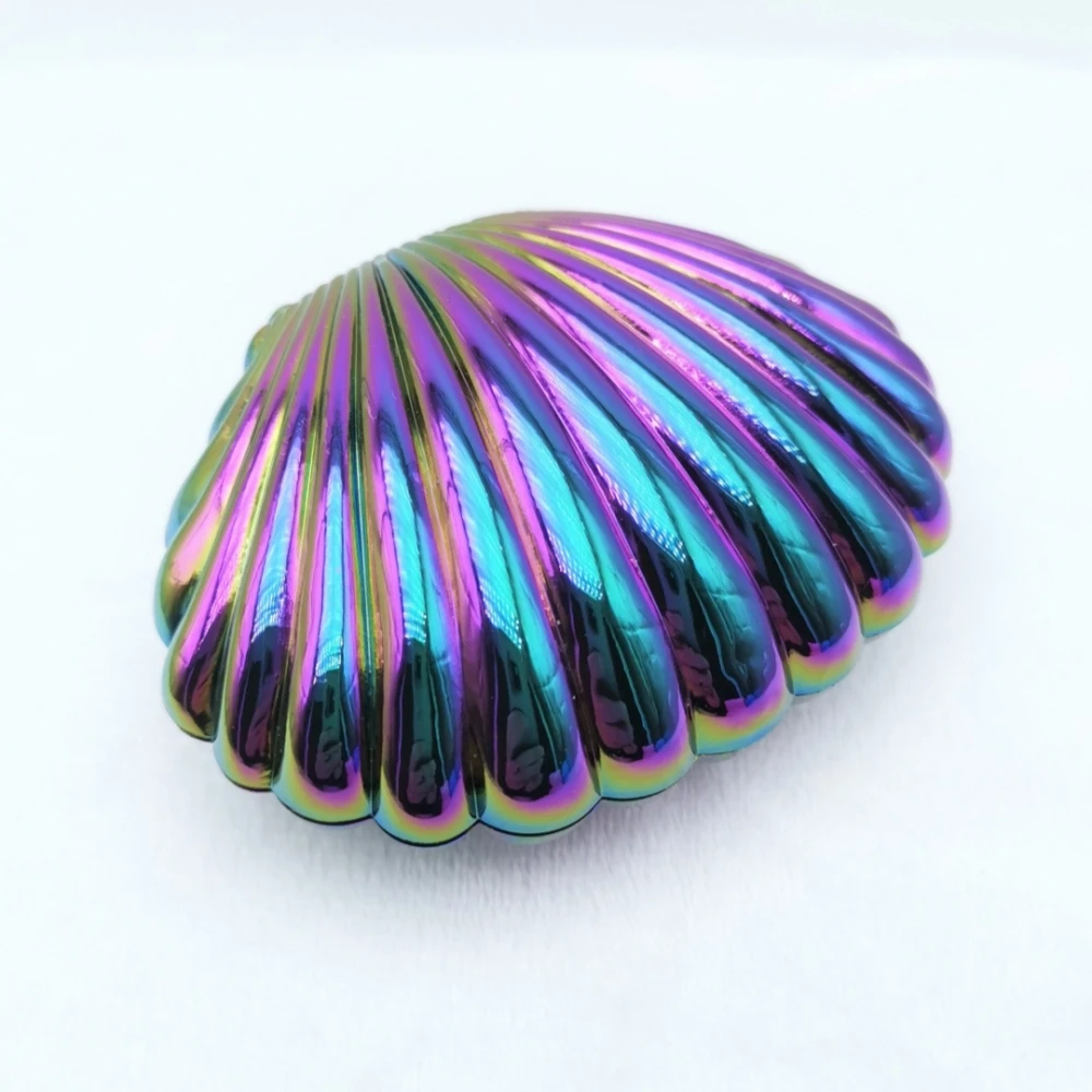 10 stuks gegalvaniseerde schattige schelp geschenkdoos voor bruiloft, Valentijnsdag, verjaardag, carnaval souvenir, snoep geschenkdoos decoratie
