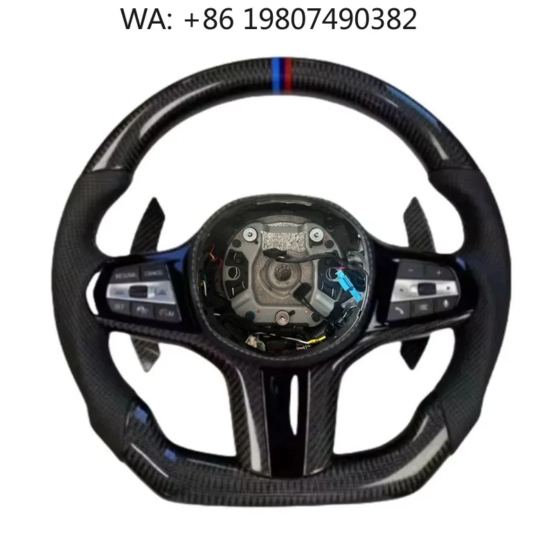 

Full Custom Carbon Fiber Sport Steering Wheel Soft Leather Cover Personalized Interior Refit Replacement For Multi-gen Mid-size