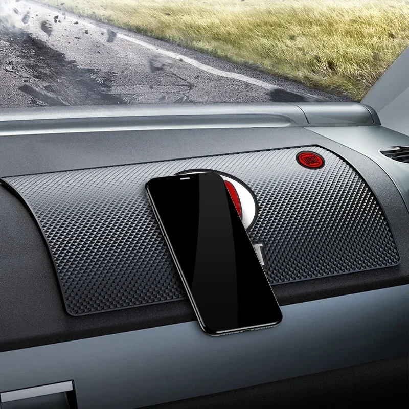 Car Ornament PVC Anti-Slip Mat Sticky Pad Dashboard Accessories For FIAT Abarth 500 Pulse Panda Tipo Strada 600 500L Mobi