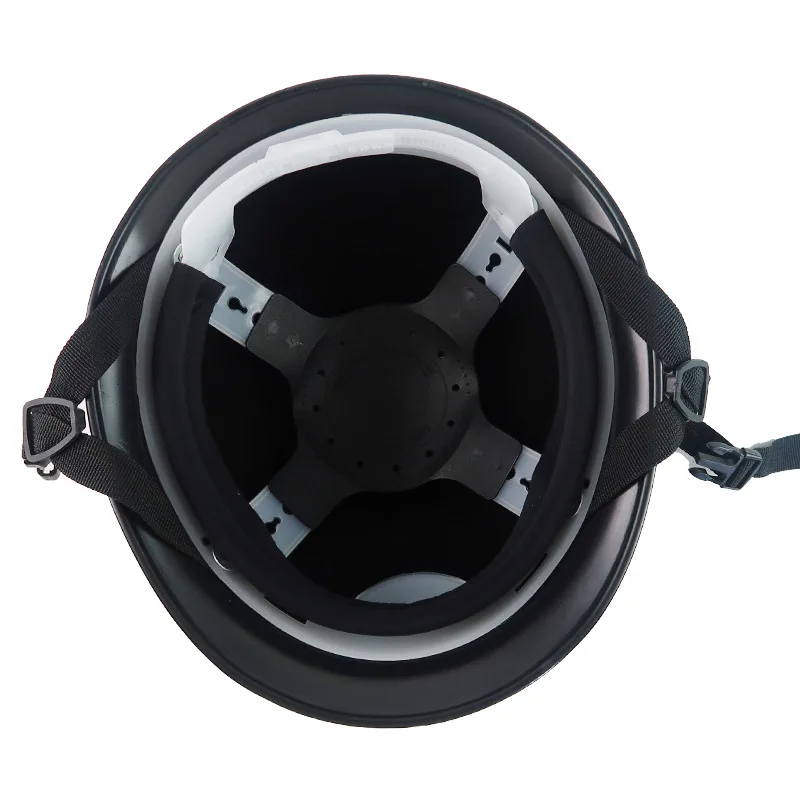 Protective Helmet Security Guard Performs Patrol Protective Campus Security Equipment Duty Helmet