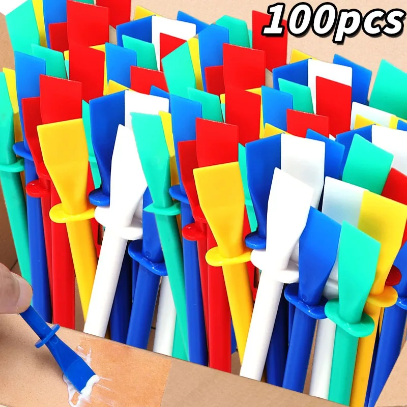 100/10pcs Plastic Applicators Safe Durabled Multi Color Glue Application Flexible Sturdy Efficient Leather Paper DIY Craft Tools