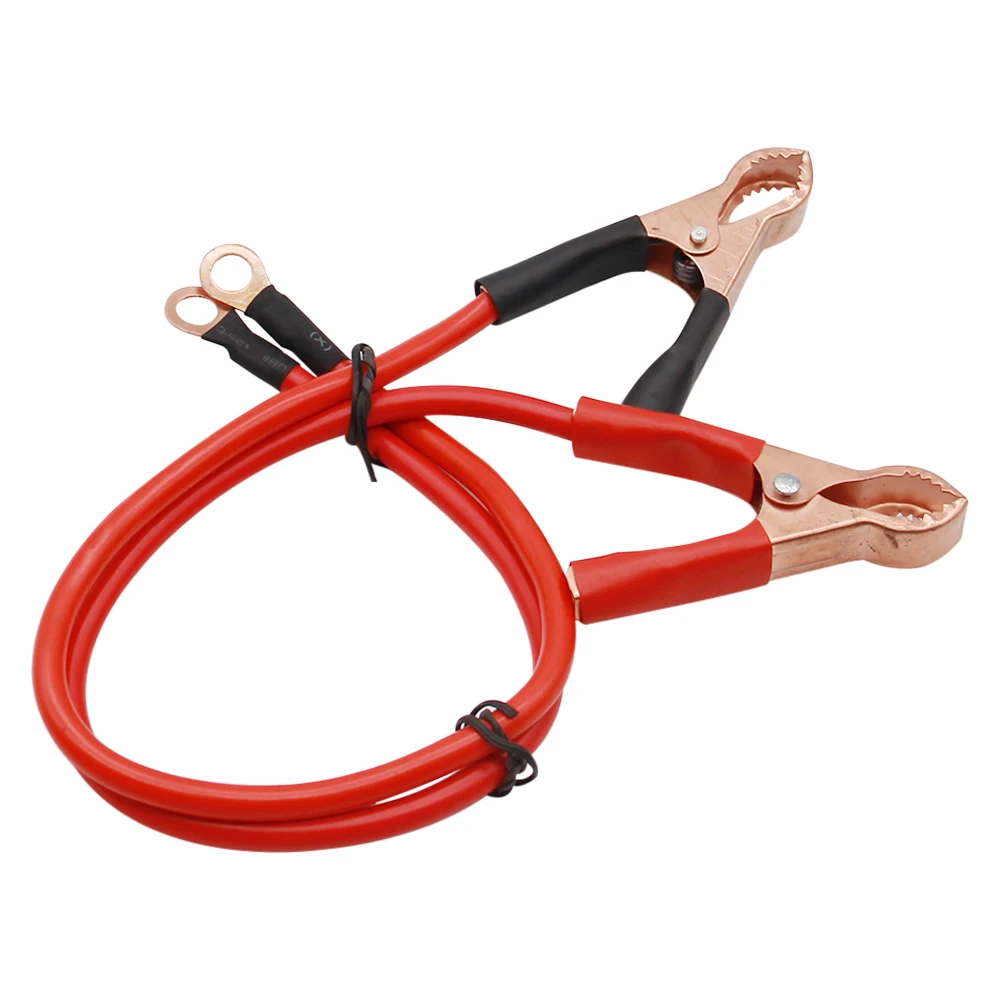 45cm Car Power Inverter Alligator Clip AC to DC Wire 10AWG Inverter Connecting Wire Car Battery Test Lead Clip 50A Jumper Cable