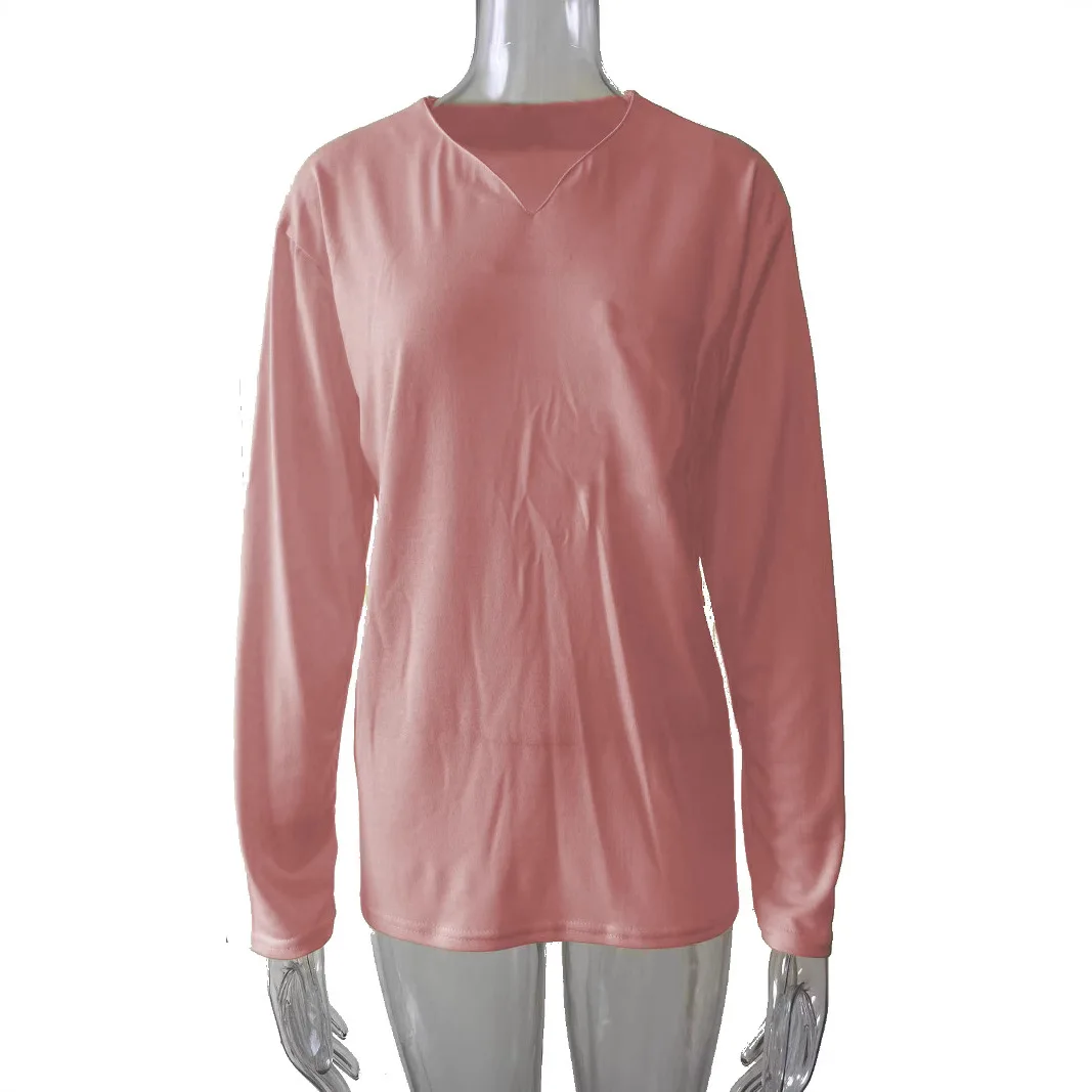 New Sports T-shirt Men's Elastic Long-sleeved Autumn V-neck