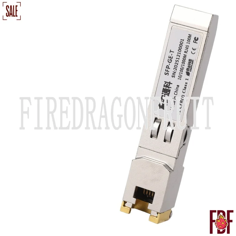 

Factory Gigabit 10G SFP to RJ45 Module SFP-GE-T Electrical Transceiver 1.25G Optical to Ethernet Converter