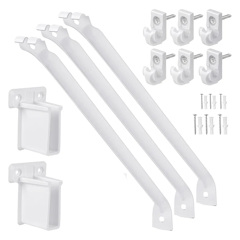 AT02-Wire Shelf Brackets Set Wire Shelving Support Brackets For Wardrobe And Wall Bracket