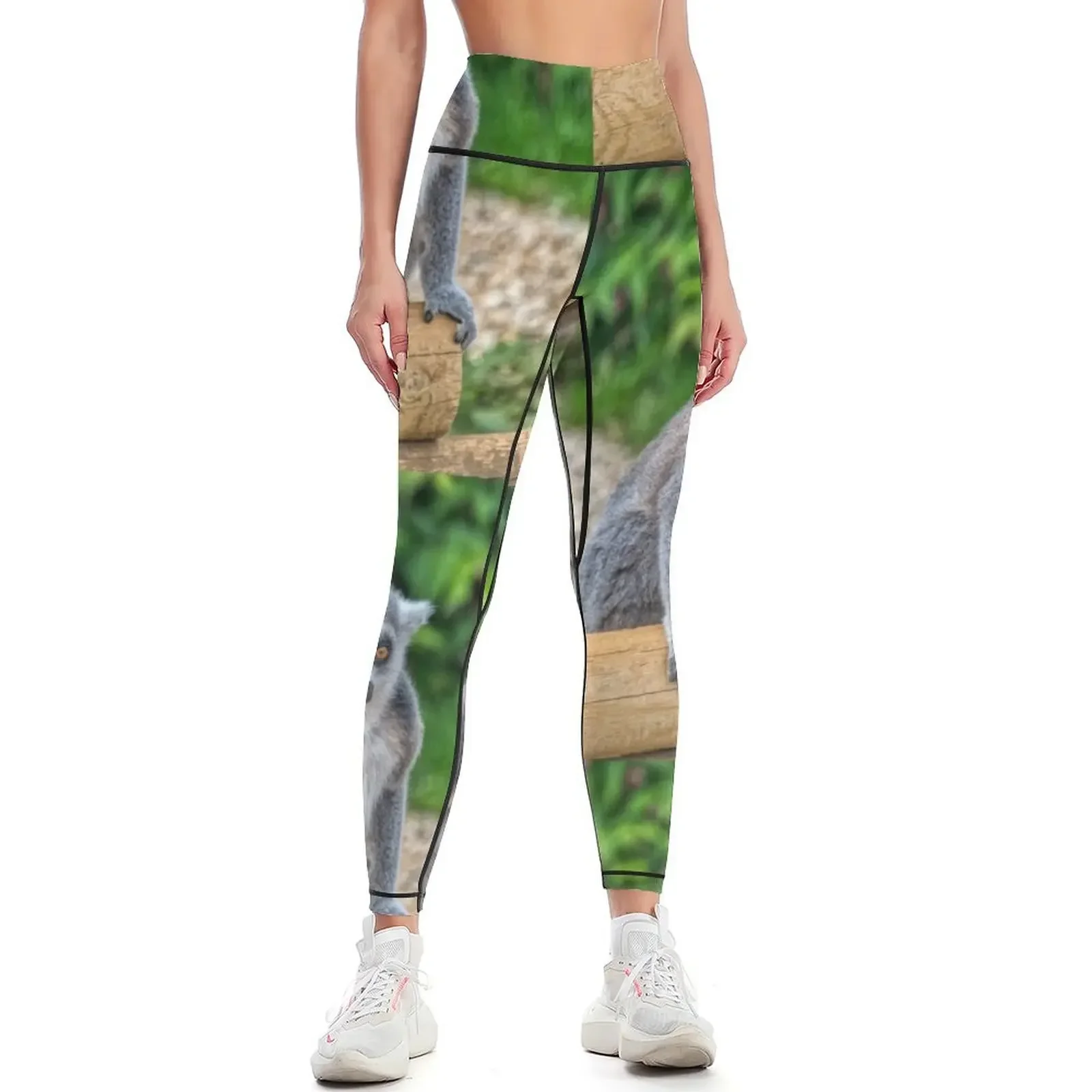 

Ring Tailed Lemur Leggings workout shorts Women's push up Jogger pants legging pants raises butt Womens Leggings