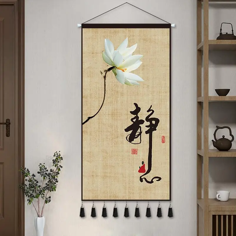 

Zen Chinese Style Scroll Wall Paintings Vinatge Home Decoration Wall Art Hanging Tapestry Room Decor Aesthetic Posters