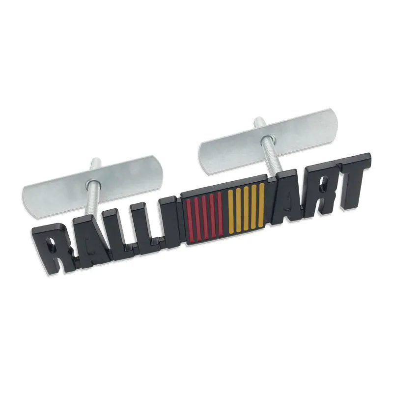 3D Metal Car Styling RalliArt Front Grille Emblem Sticker Car Trunk Badge For Mitsubishi RalliArt Lancer Ralli Art 9 10 Asx