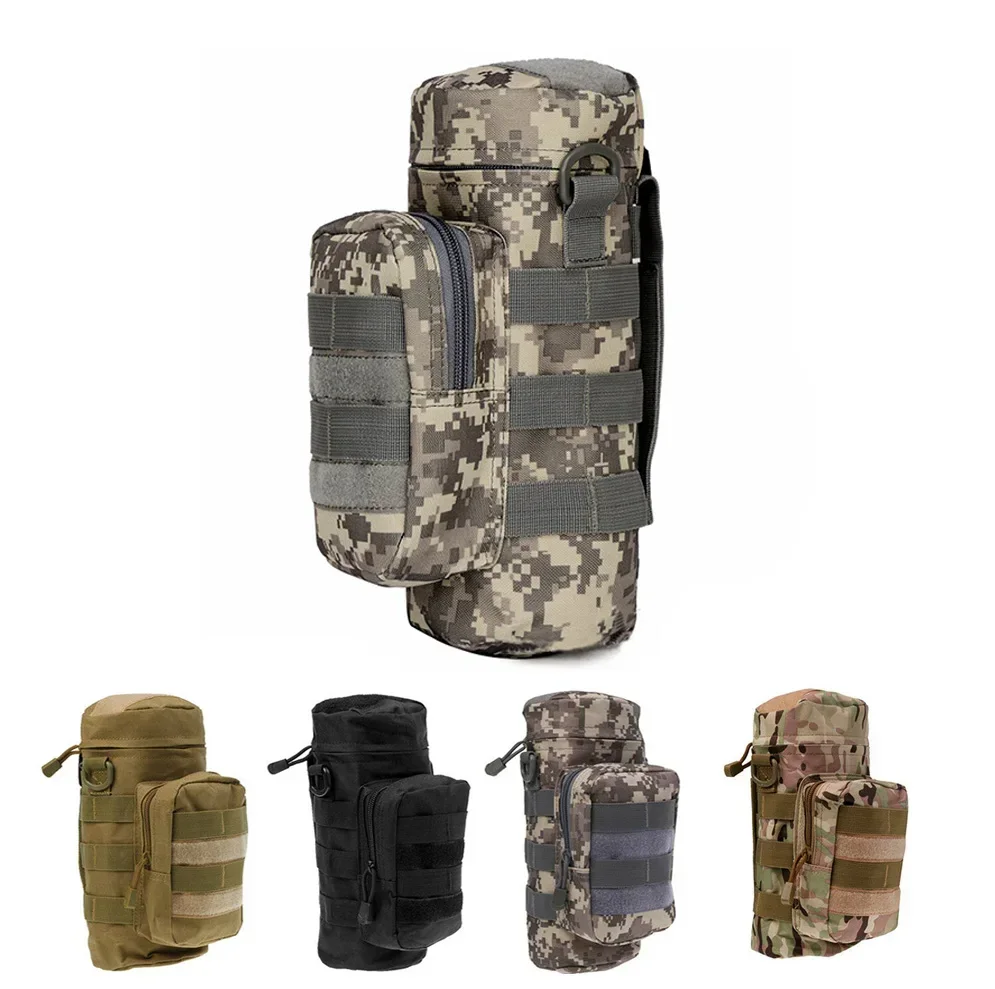 Imagem -03 - Tactical Molle Water Bottle Bolsa Bolsa de Lanterna Portátil Suporte Militar Bolsa de Garrafa Pendurada para Acampamento ao ar Livre Caminhadas Pesca