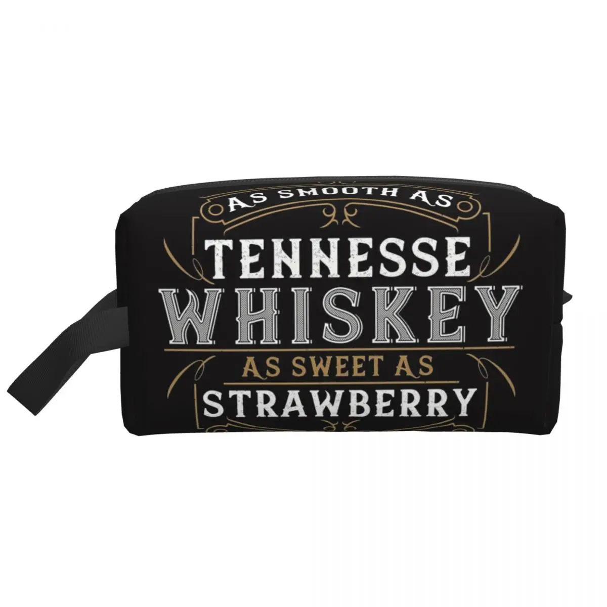 

As Smooth As Tennessee Whiskey Women Cosmetic Bag Travel Makeup Organizer Pouch Toiletry Storage Dopp Kit Box Pencil Case