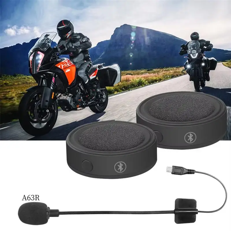

AR-BT17 Handsfree Motorcycle Helmet Headset, Bluetooth 5.0 Wireless Stereo Music Player With Noise Reduction Earphone
