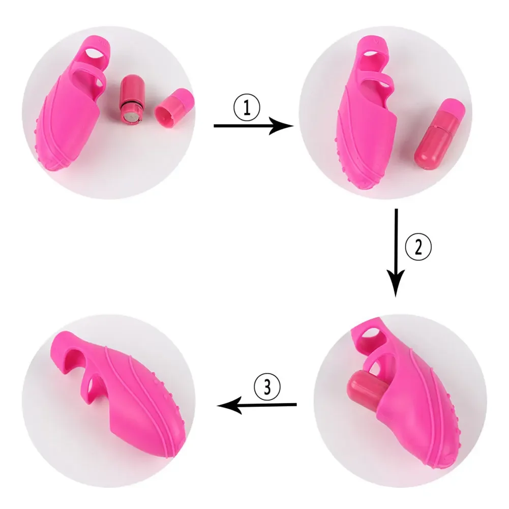 Portable Silicone Vibrator G-point Vibrating Finger Cover Waterproof Finger Vibrator Adult Sex Toy for Women