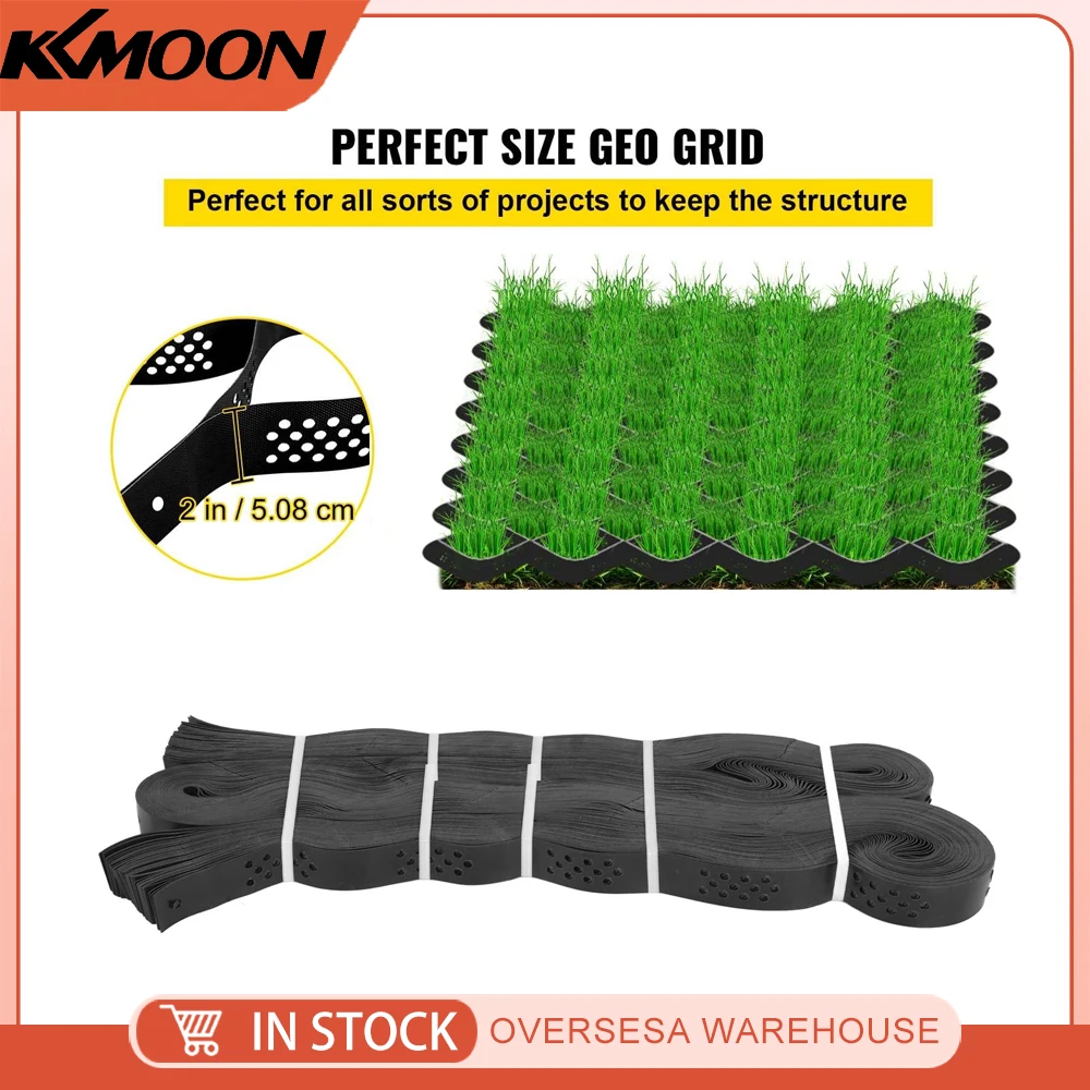 9x17 FT Gravel Ground Grid HDPE Foldable Geocell Stabilization Grid for Garden Driveway Parking Lot