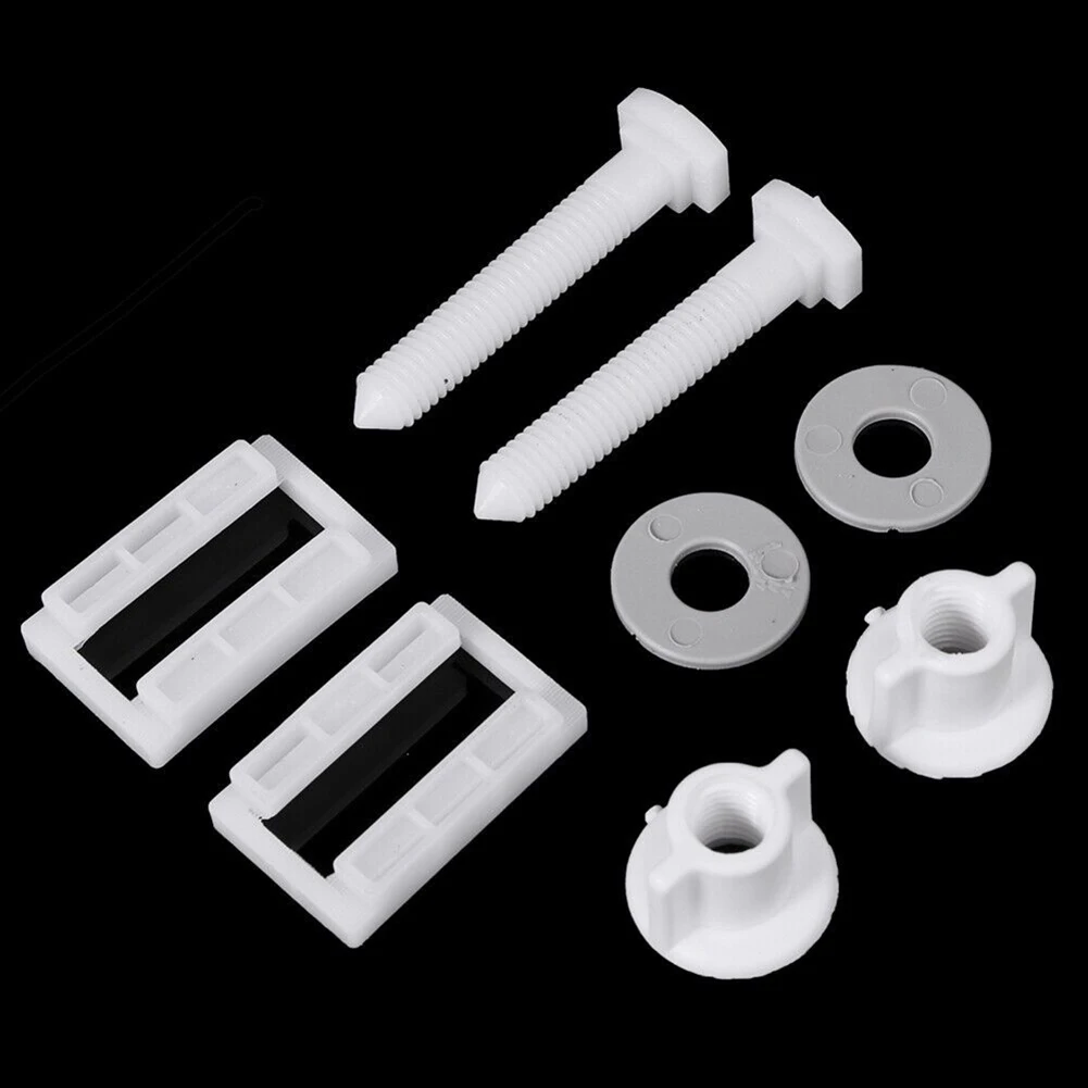Lid Accessories Toilet Screws Hinge Bolts Home Inner 8cm Nuts Plastic Rubber Seats Upper 12cm Washers Diameters