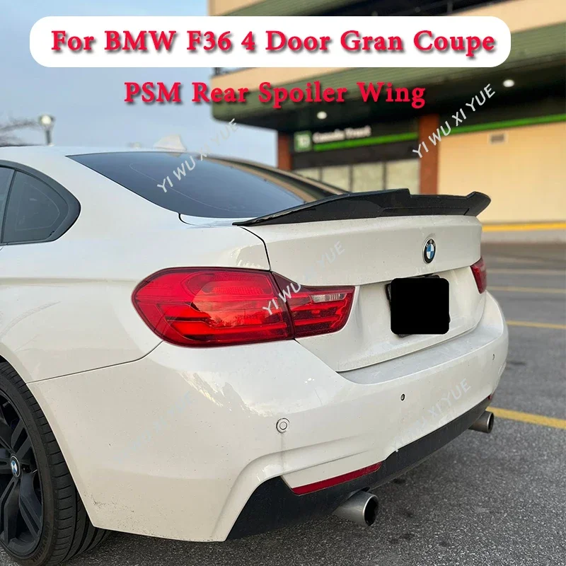 PSM Spoiler Cap for Bmw F36 4 Door Gran Coupe 420i 420d 430i 440i 428i 435i 2014-2021 Car Rear Trunk Boot Lip Spoiler Tuning