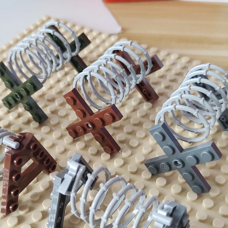 Building Block MOC Part The Road Barricades Military Accessories Obstacles War Scene Construction Compatible with Lego Part