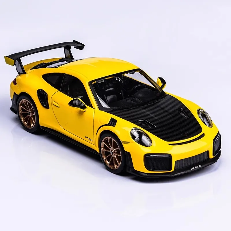 In Stock Maisto 1:24 Porsche 911 Gt2 Rs Car Alloy Miniature Diecast Model Porsche 911 Gt2 Sports Car Toys Christmas Kids Gift