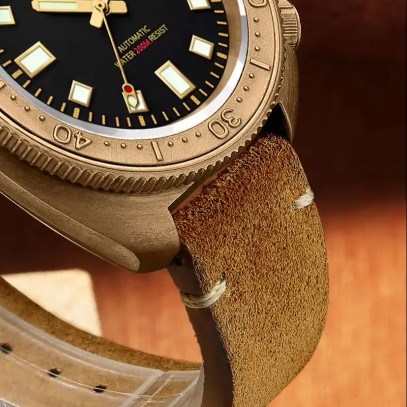 ADDIESDIVE Hot Sale Bronze Watches 200M Waterproof BGW9 Super Luminous Sapphire Glass Automatic Mechanical Wristwatches for Men