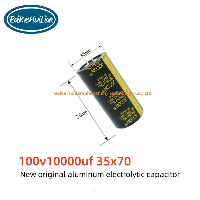 2pcs/lot 100v10000uf 35x70 brand new original black gold audio amplifier filter horn capacitor