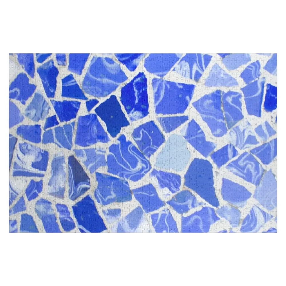 Shades of Blue Ocean Tile Mosaic Jigsaw Puzzle Personalised Jigsaw Wooden Decor Paintings Puzzle