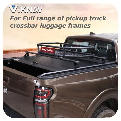 Viknav Truck Bed Cargo Carrier Steel Basket Car Top Luggage Holder for PickUp Trucks Truck Bed Tonneau Cover Rack Crossbars