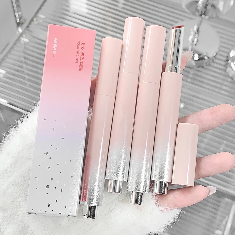 Multi Colour Water Gloss Mirror Lip Gloss Moisturizing Lasting Solid Lip Stick Clear Moisturizing Lips Tint Nature Nude Lipstick