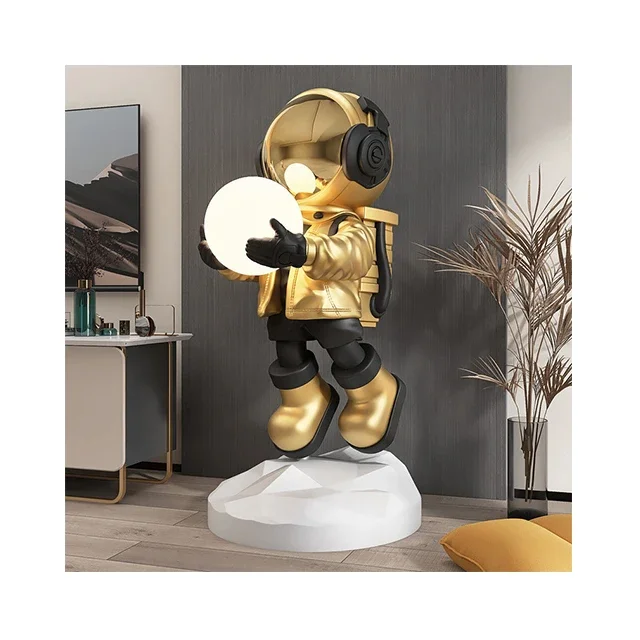 Hot Sale Resin Astronaut Night Light Lamp Sculptures Home Decoration Astronaut Crafts Abstract Ornaments