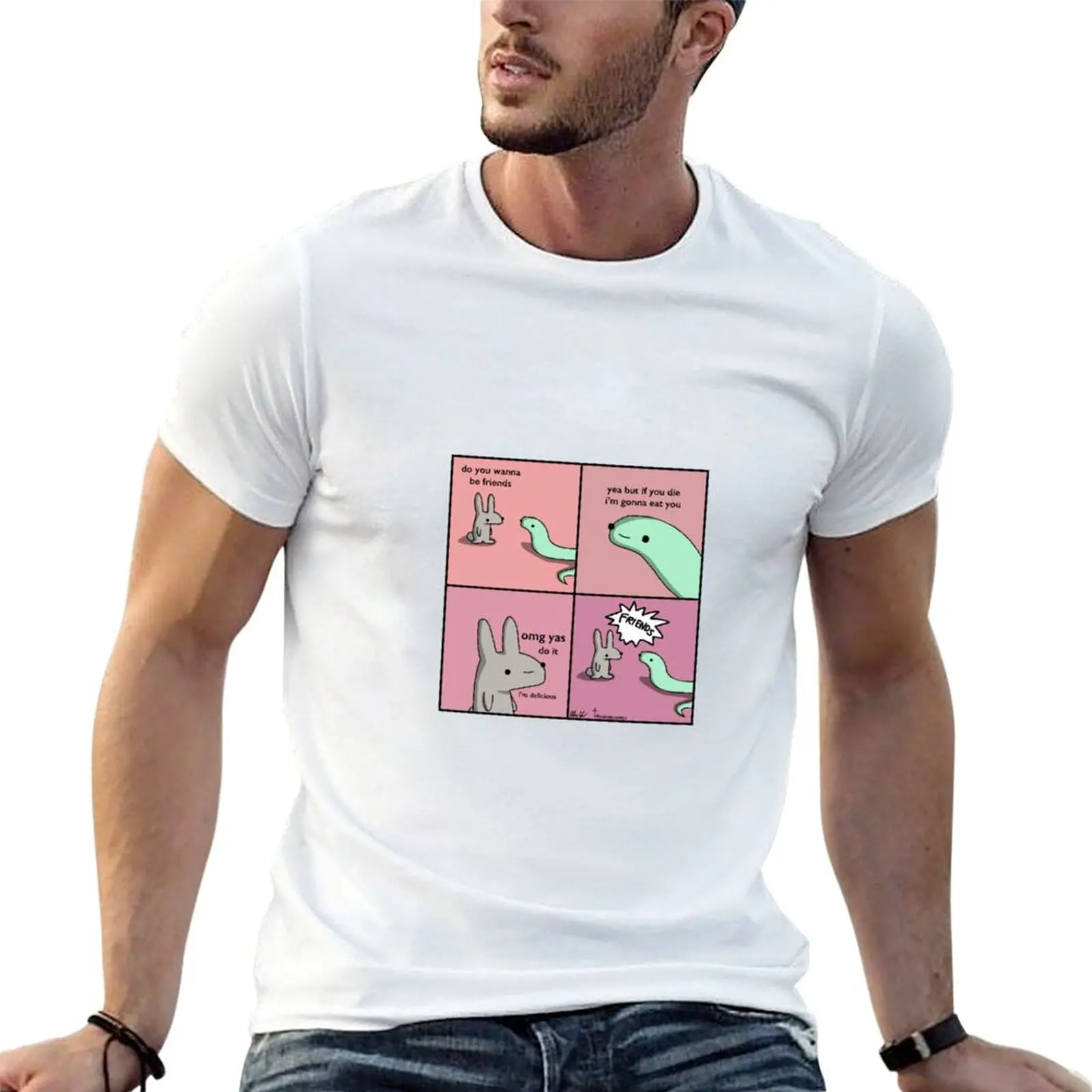Delicious Friends - Tiny Snek Comics T-Shirt man t shirts for men casual man t shirt graphic t shirt for man T-shirt