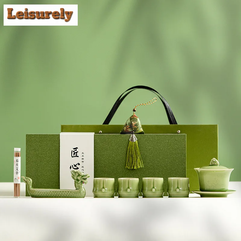 

Dragon Boat Festival Tea Set Complete Set Zen Tea Ceremony Set Tea Soaking Teapot And Tea Cup Set Chinese Tea Set Decoration