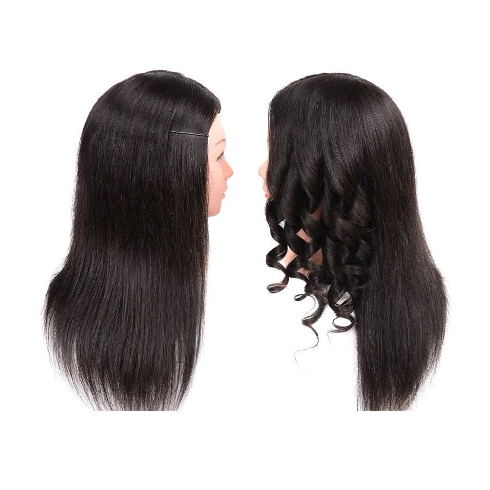 100% pure hair hairstyle, dedicated to hairdressing, pure hair dummy model, hair makeup artist, hairstyle, real hair