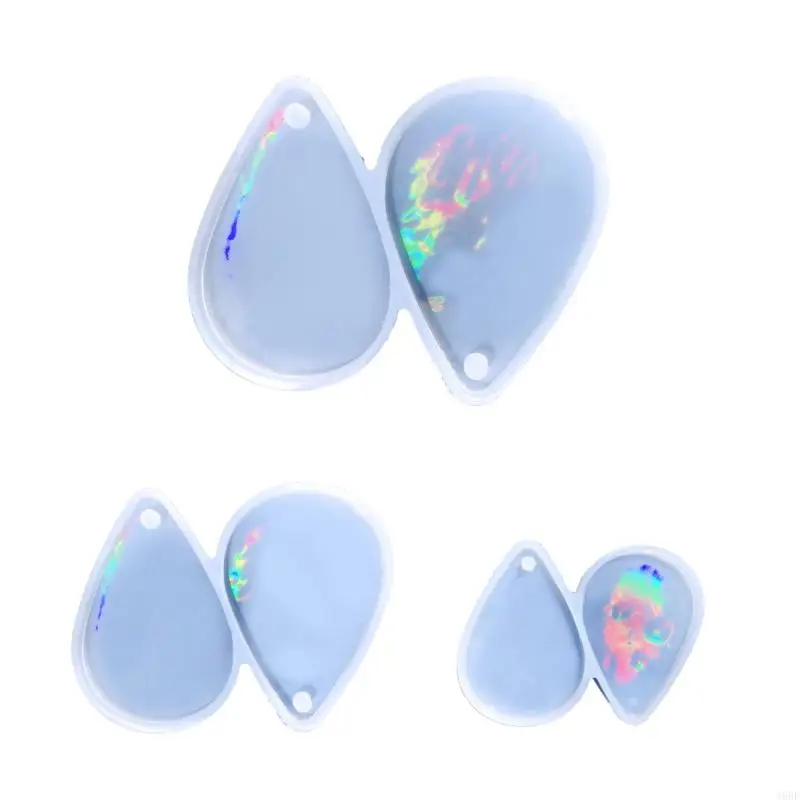 

A9BF DIY Shiny Glossy Light Keychain Mold Earrings Mould Resin Epoxy Jewelry