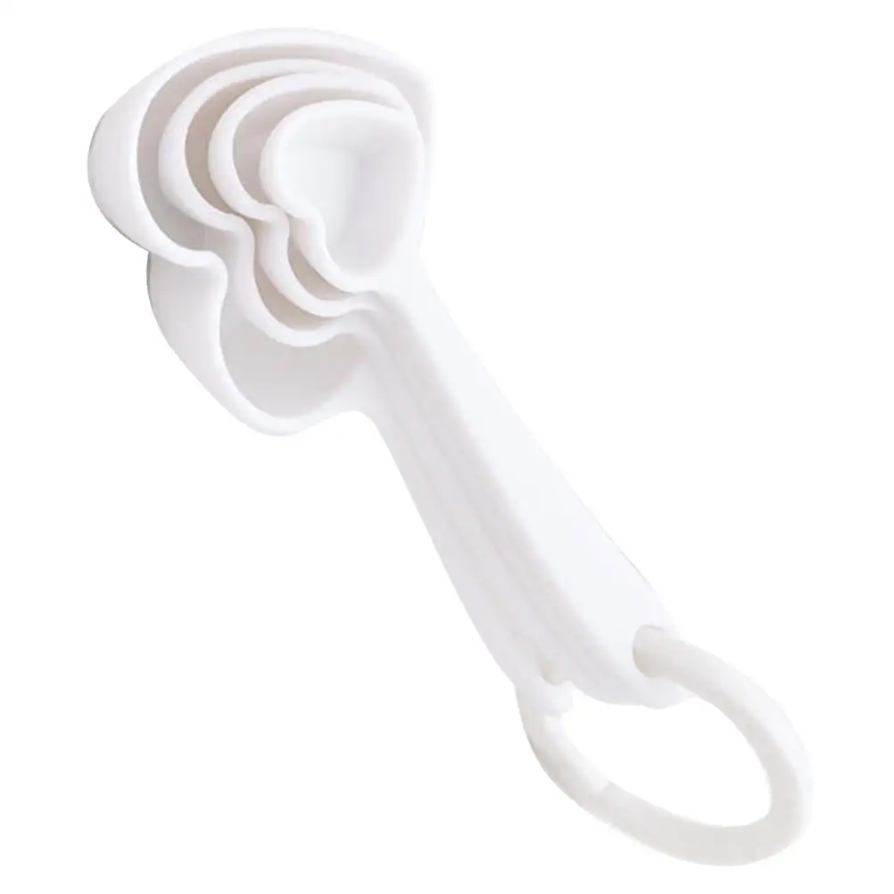 

3 Sets/12pcs Tableware Heart-shaped Measuring Spoon Dog Food Cup Small Ice Cream Scoop Grade Bridal Shower Party Favors