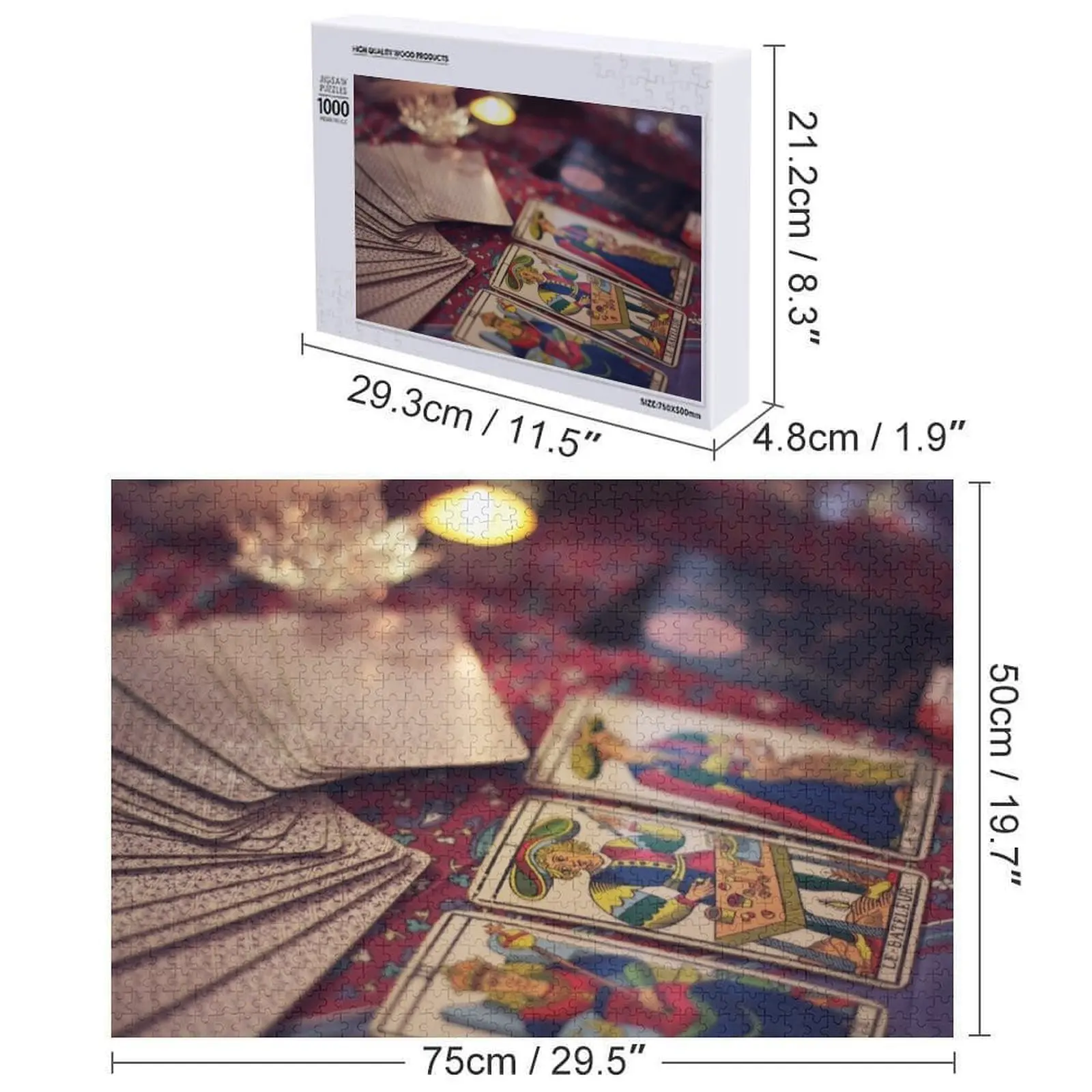 타로 카드 직소 퍼즐 맞춤형 선물 나무 이름 맞춤형 퍼즐