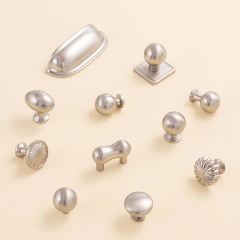 Nickel Brushed Cabinet Storage Handle Kitchen Drawer Handles Wardrobe Closet Pulls Cupboard Dresser Door Knobs Furniture Handles