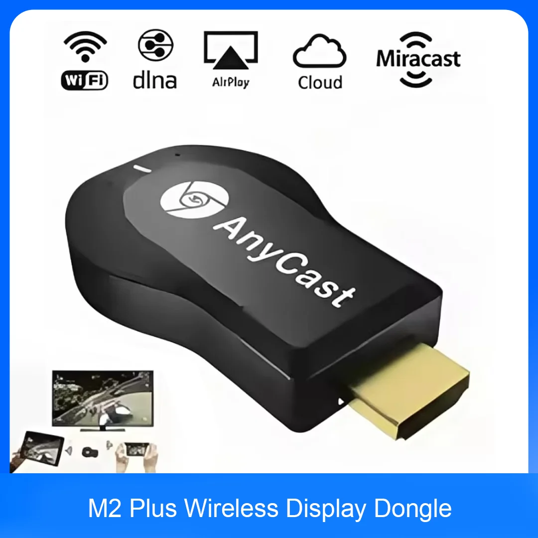 1080P M2 Plus TV 스틱, Wi-Fi 디스플레이 동글, Anycast, DLNA, Miracast, Airplay, iOS 및 Android 기기용 화면 공유 기능