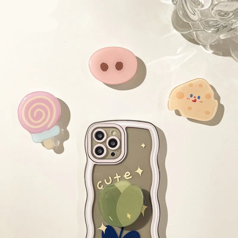 

Держатель для телефона в виде кольца-подставки с дизайном «Сыр и сахар», раскладной, с креплением на палец, подставка-держатель для мобильного телефона