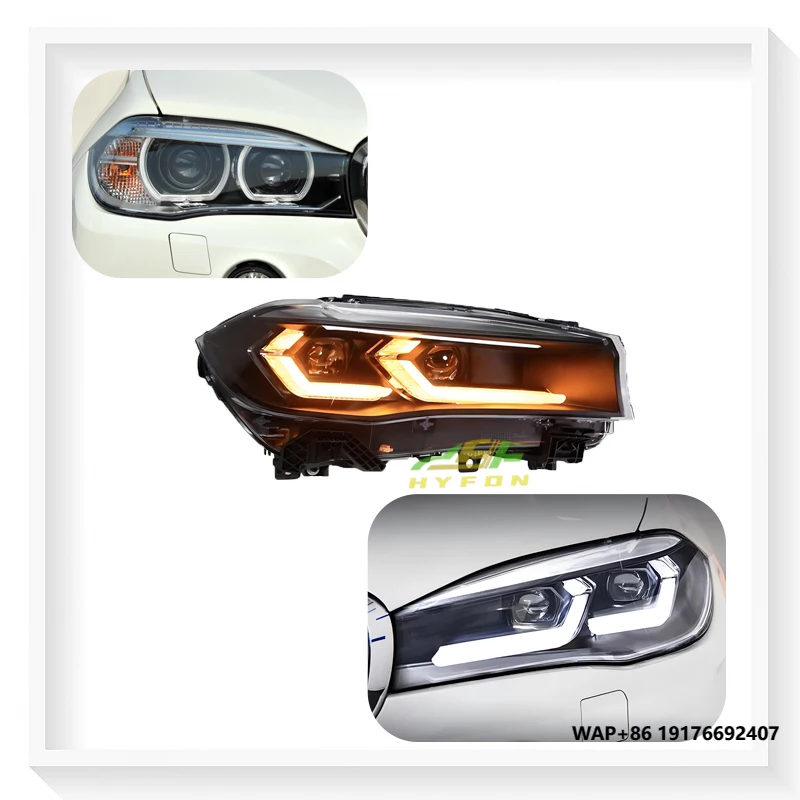 

Для ’BMW X5 F15 2014-2018 Обновление «BMW G05Lci 2023, стиль, яркие, полностью светодиодные фары, светодиодные дневные ходовые огни Plug and Play