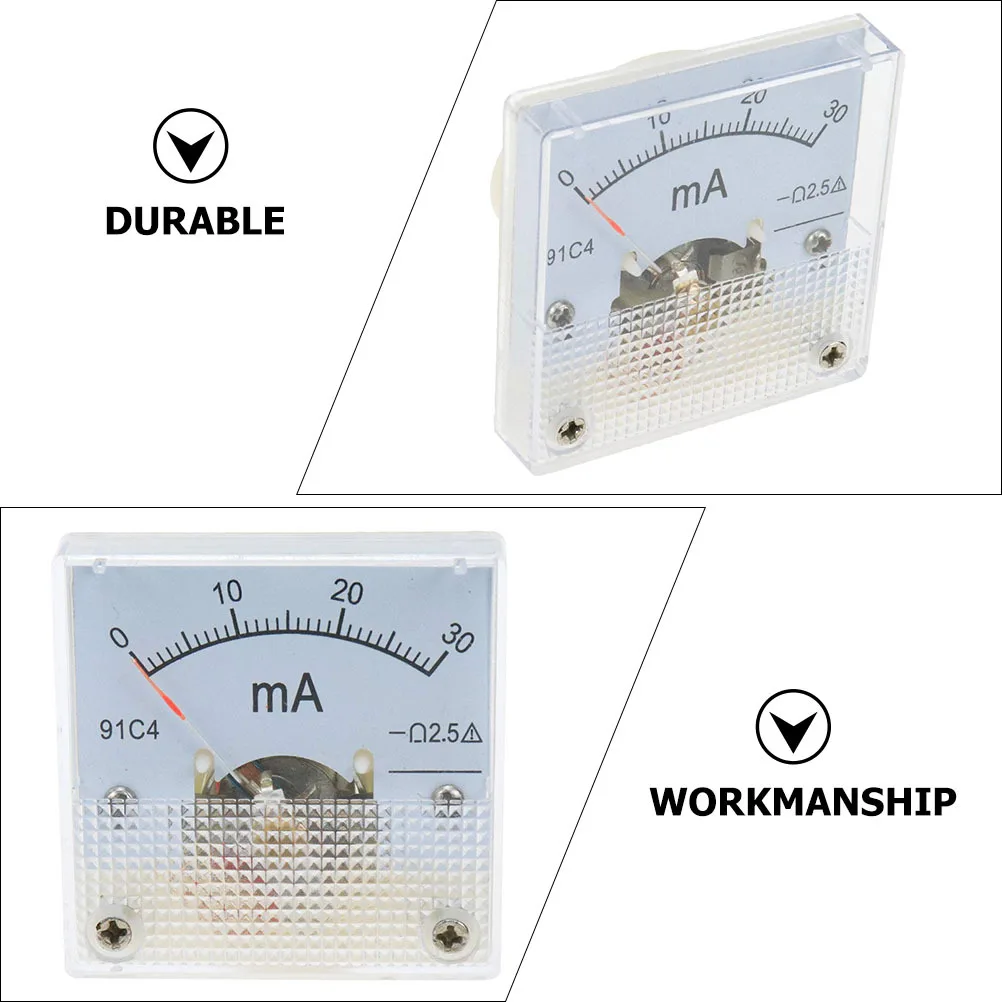 

2Pcs 0-30Ma Dc Ammeter Analog Current Panel Meter 2.5 Accuracy Ampere Meter Voltage Stabilizer Test Board Dc Ammeter