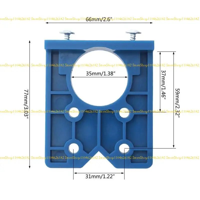 Q2q4 35mm gabarito dobradiça escondido