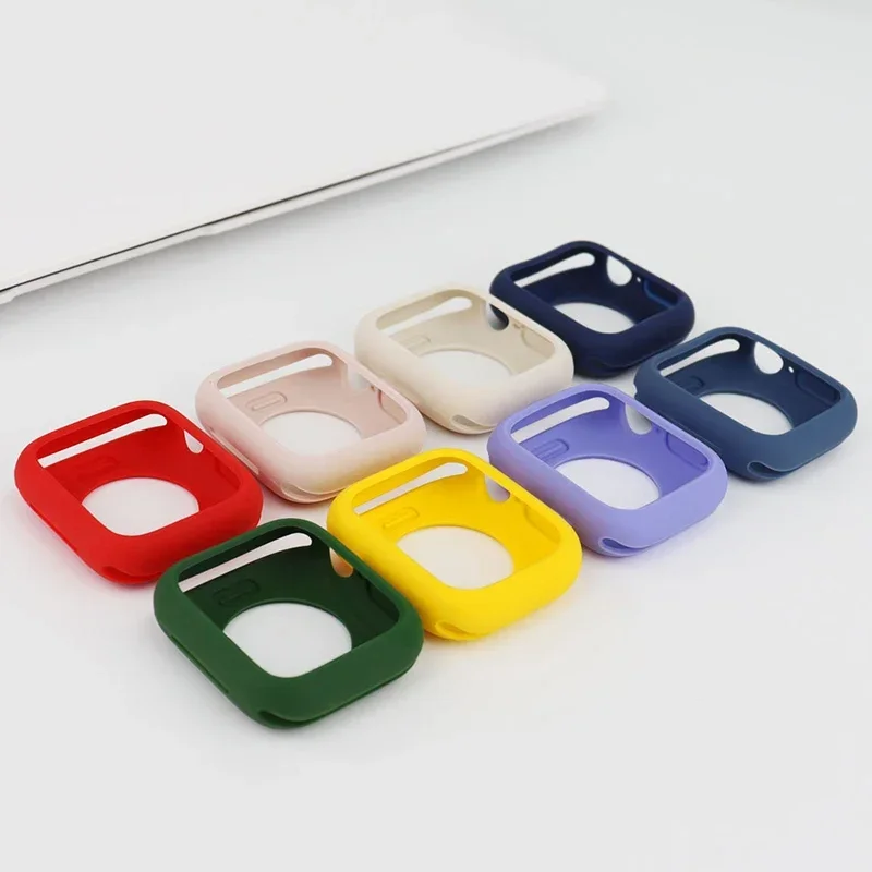 Candy Soft Silicone Case for Apple Watch Cover 9 8 7 6 SE 5 Protective Iwatch Ultra 49mm Series 45mm 41mm 44mm Bumper for women