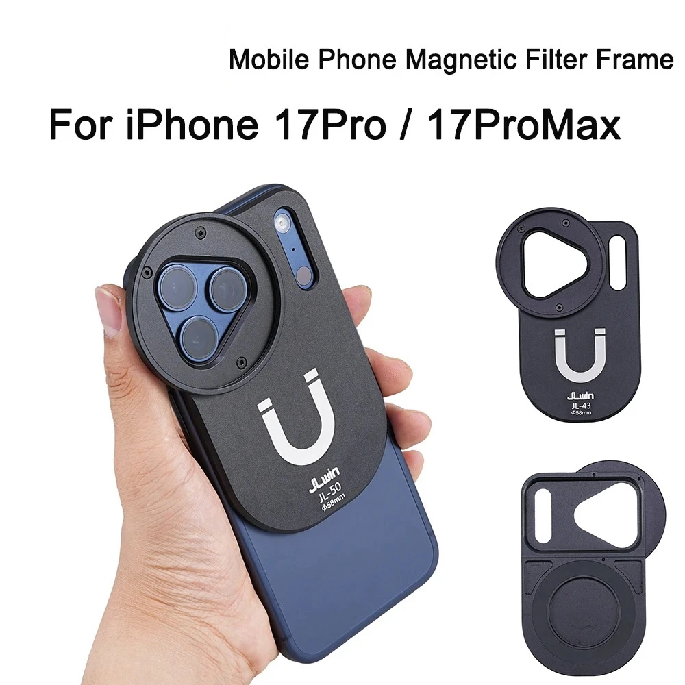 Mobile Phone Magnetic Filter Frame Is Suitable For iPhone 17 Pro/For iPhone 17 ProMax Filter Magnetic Base With 58mm Filte