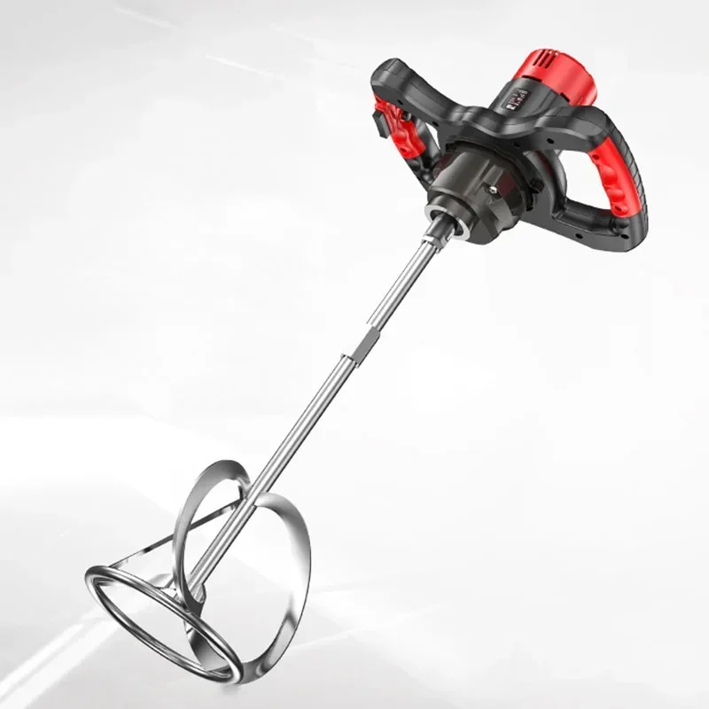 Industrial Mixers 220V Coating Paint Mixier Cement Putty Powder Electric Concrete Plasterer Mixer Stainless Steel Mixing Paddle